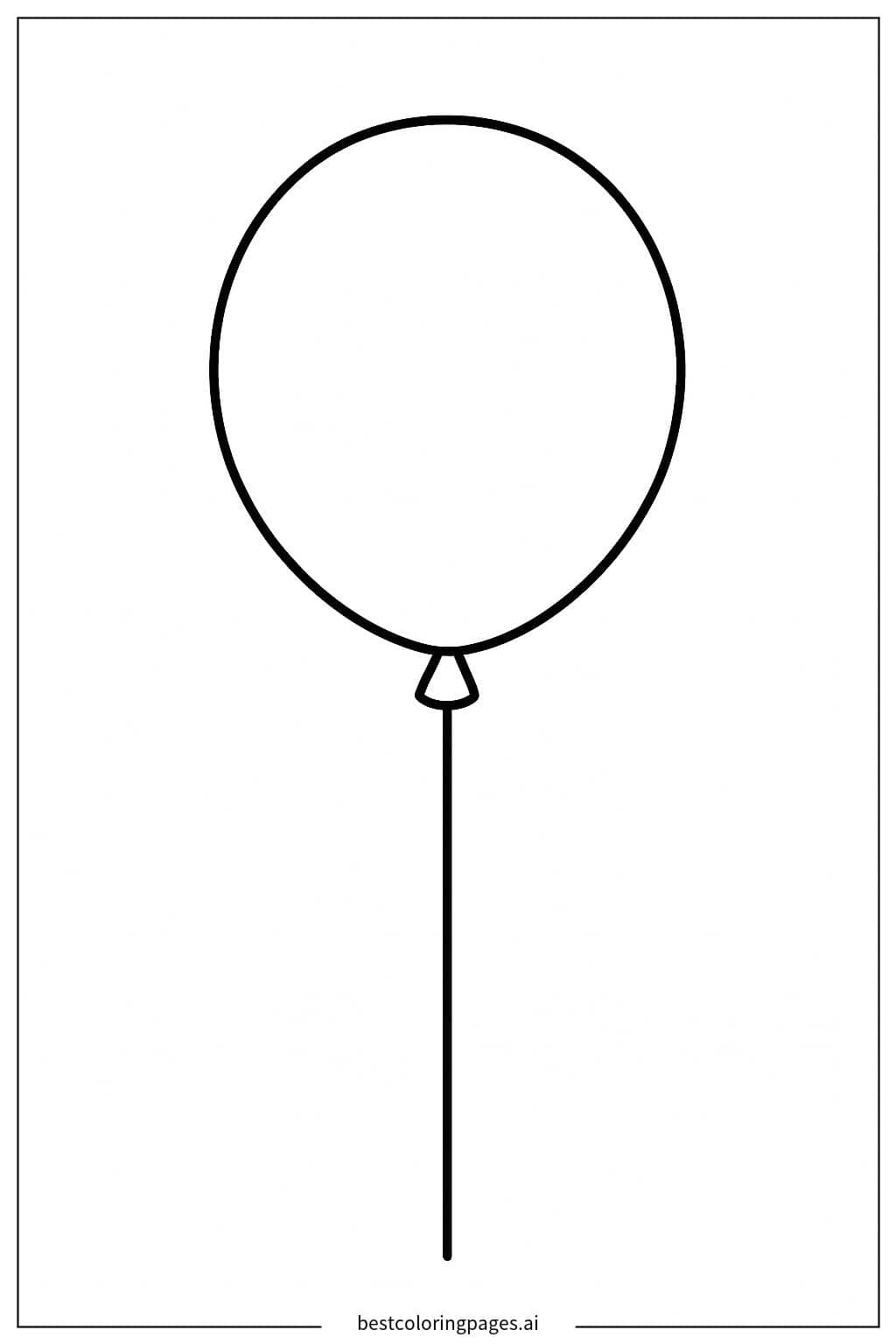 A Floating Balloon Coloring Page
