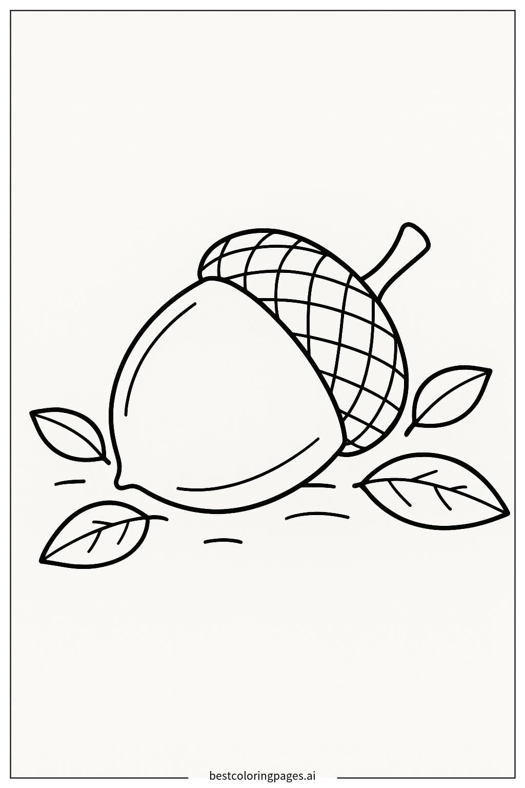 Acorn Resting on the Ground