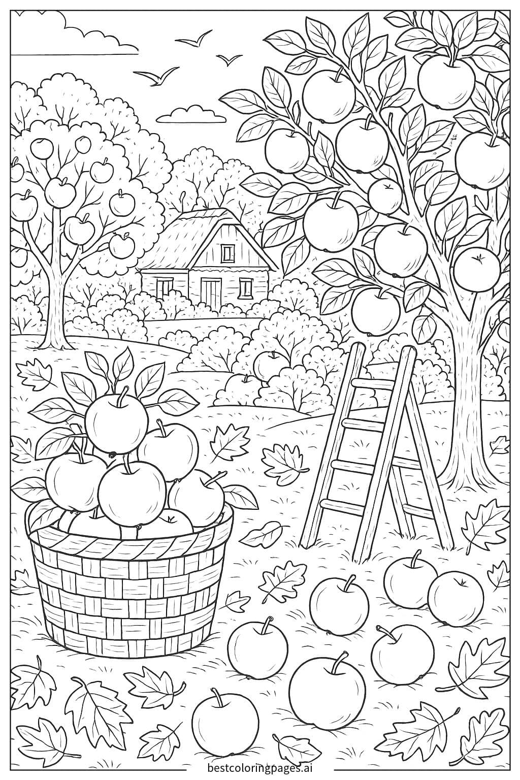 Apple Orchard in Autumn