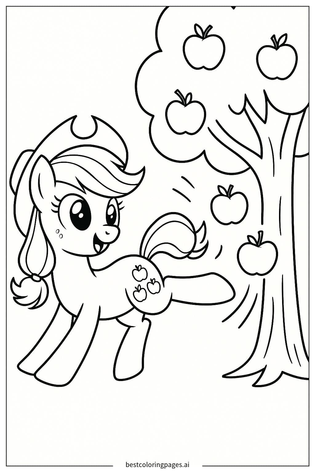Applejack Harvesting Apples
