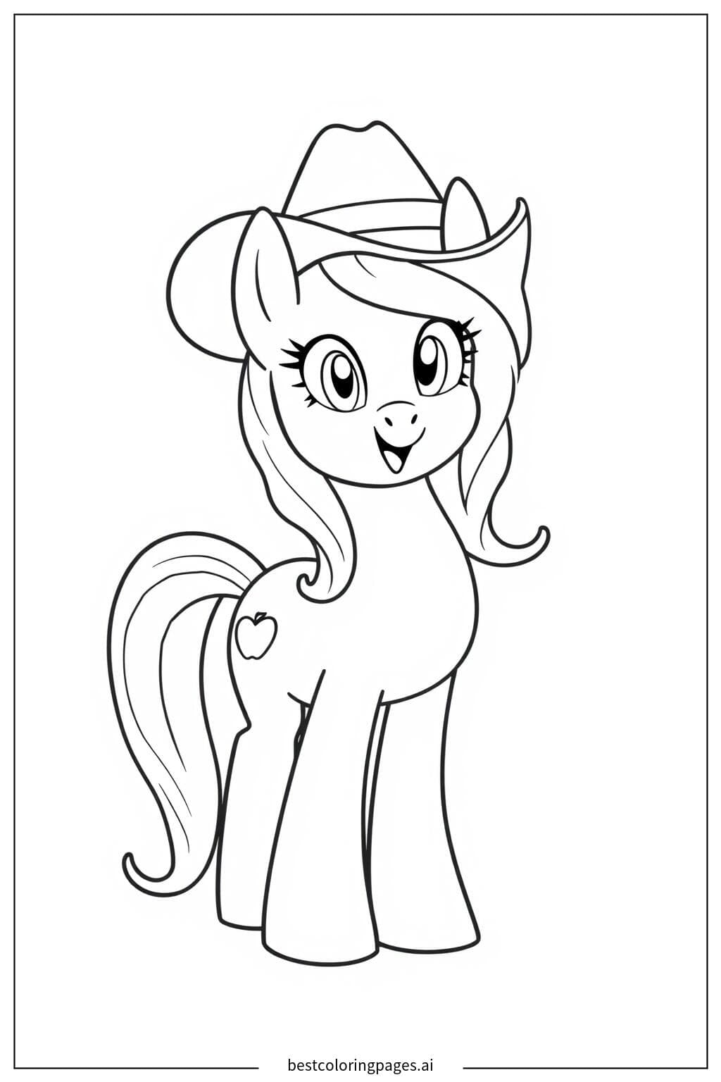 Applejack Standing - My Little Pony Coloring Page