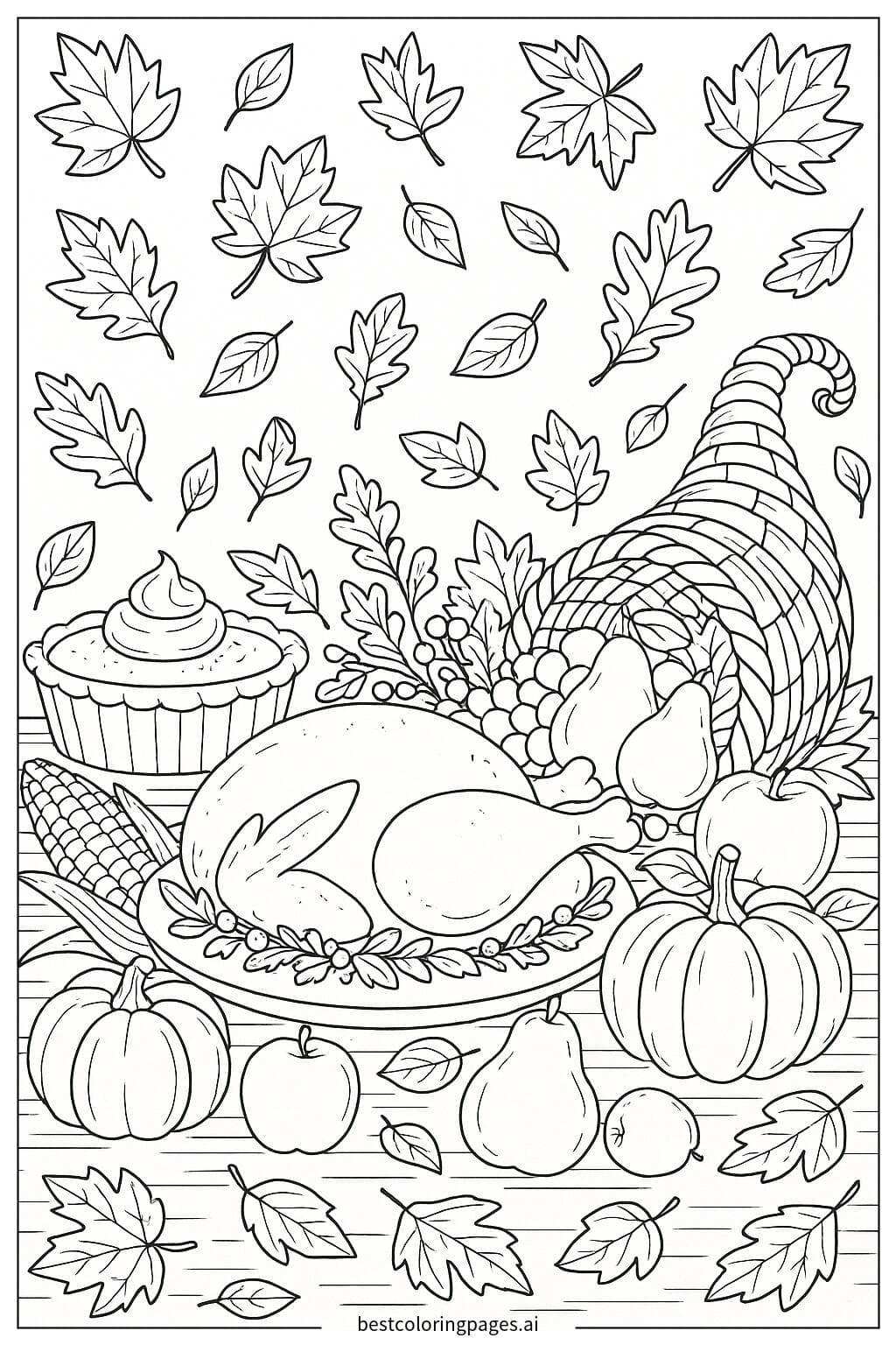 Autumn Harvest Festival with a Variety of Fruits