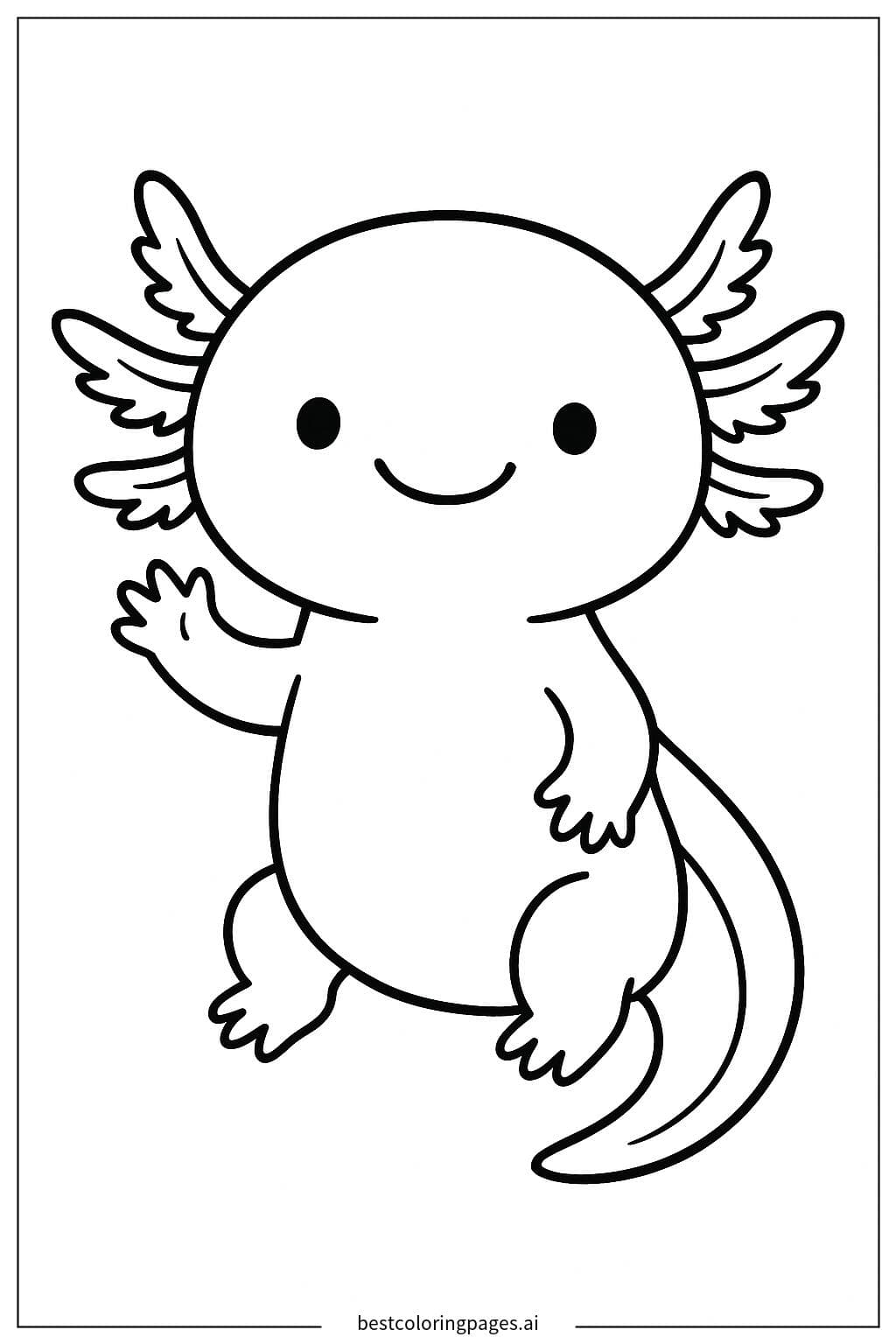 Baby Axolotl Waving