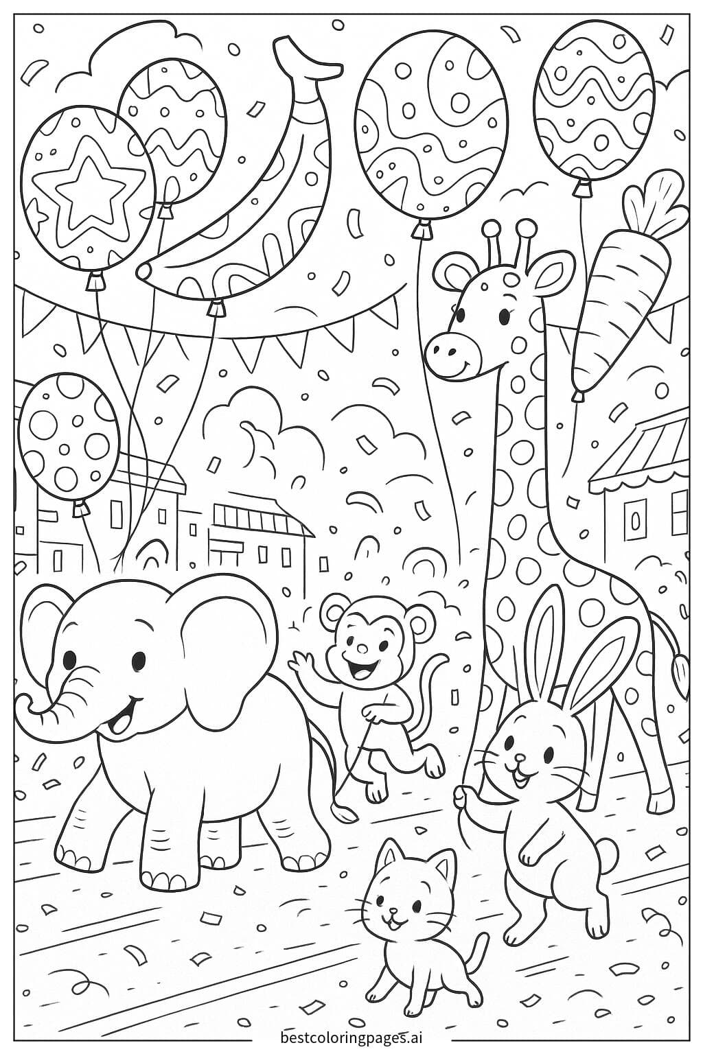 Balloon Parade with Animal Characters