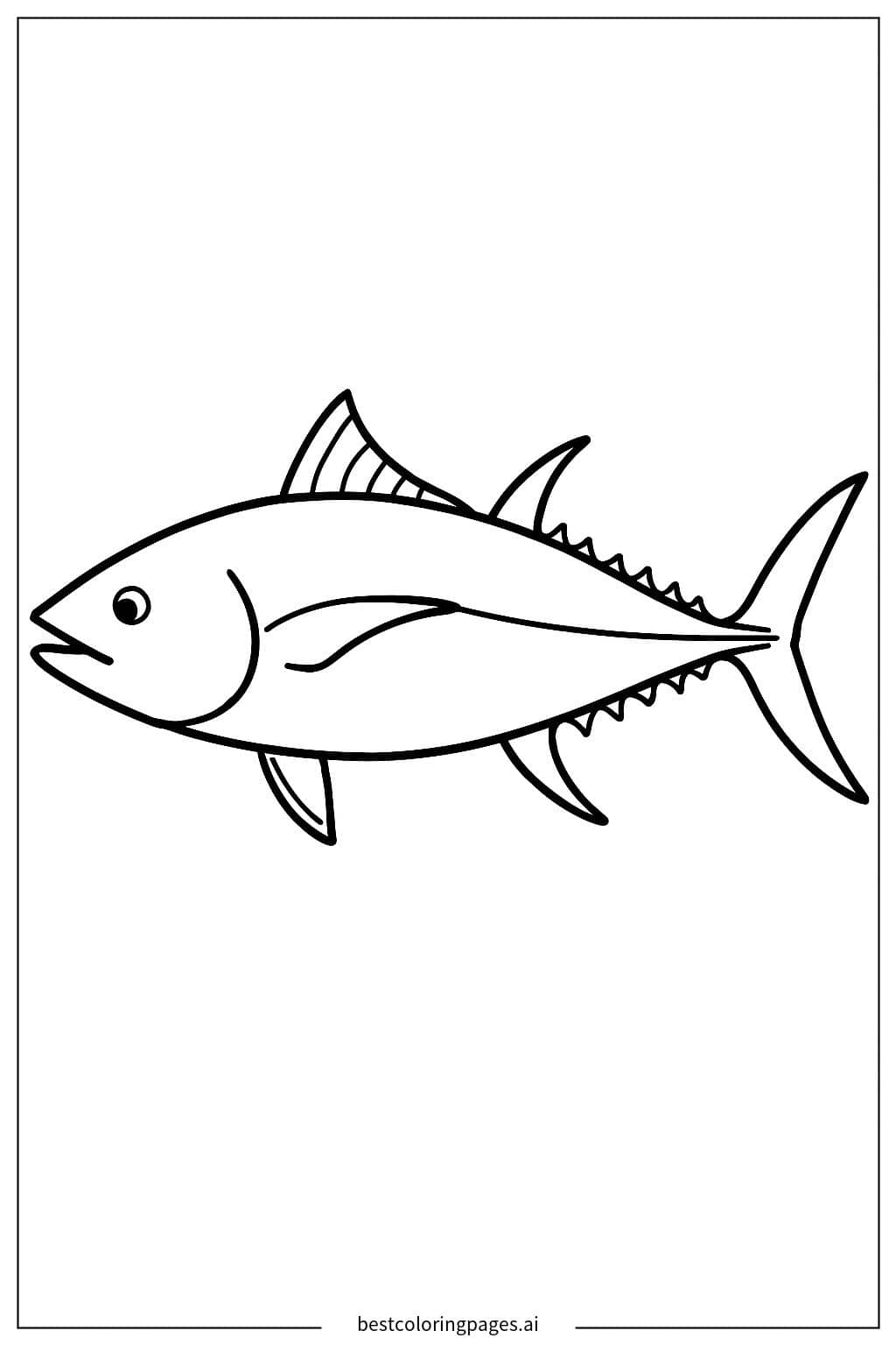 Tuna Fish Coloring Page Coloring Page