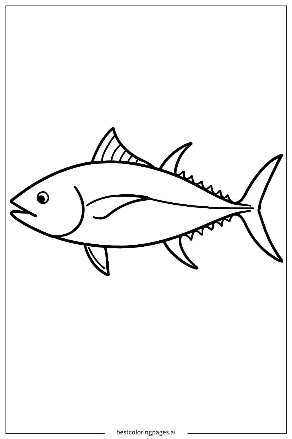 Tuna Fish Coloring Page