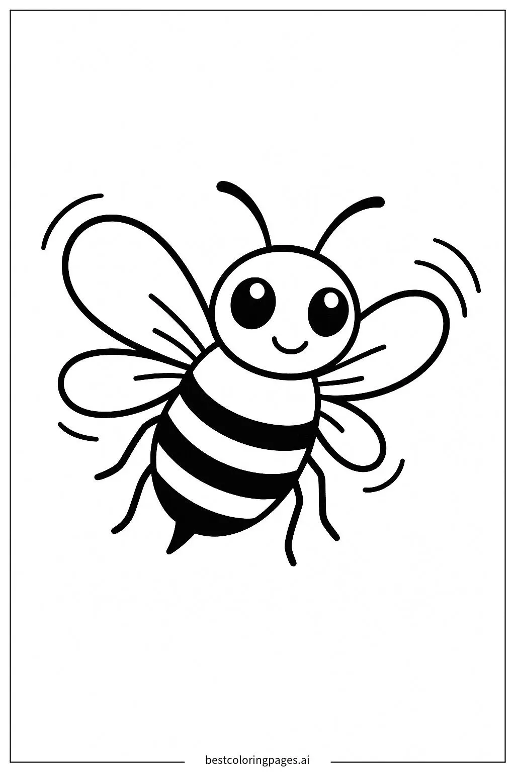 Buzzing Bee Adventure Coloring Page