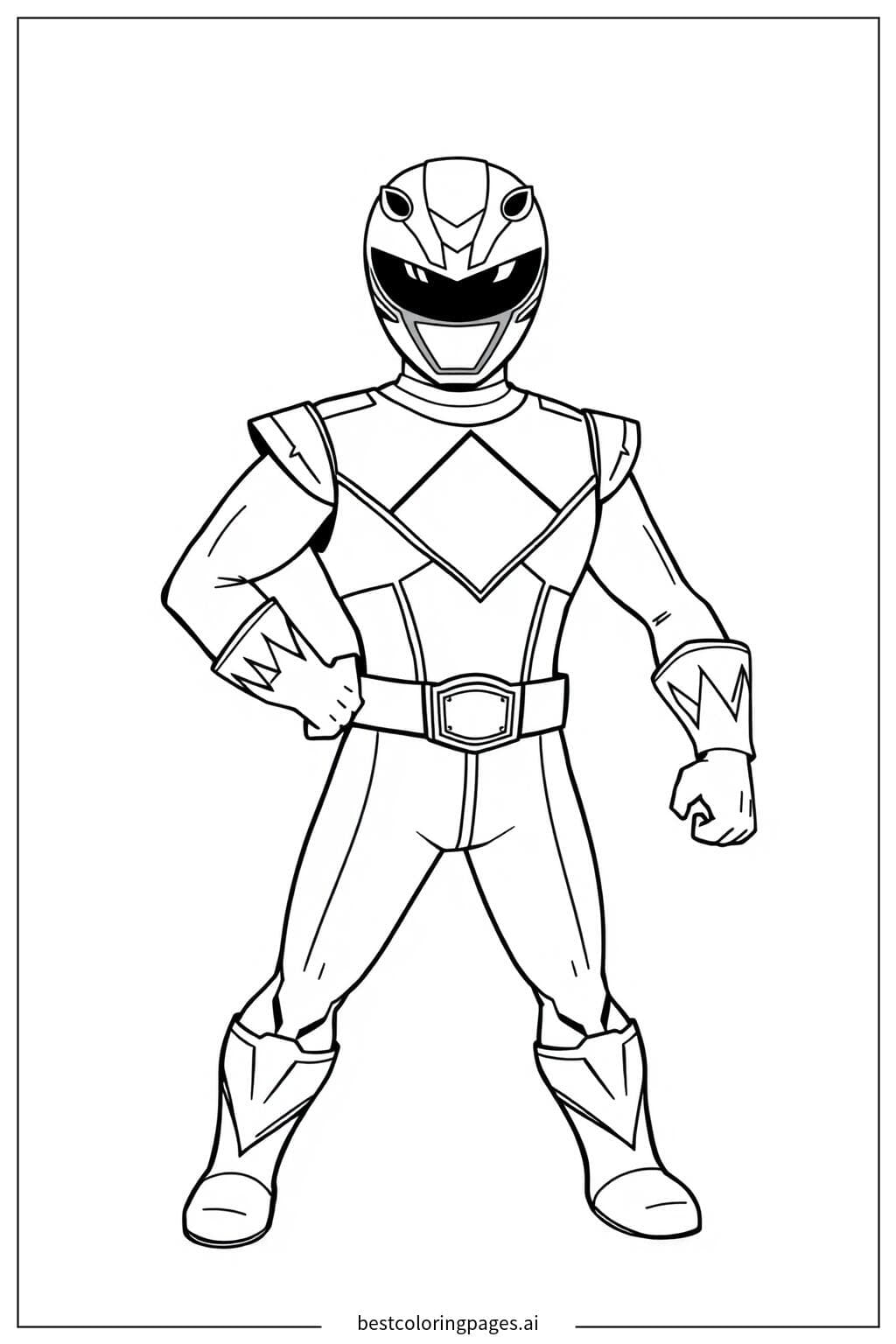 Blue Ranger Standing Confidently