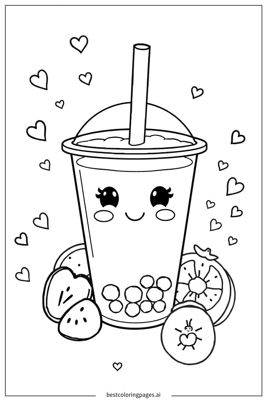 Boba Tea with Fruity Delight