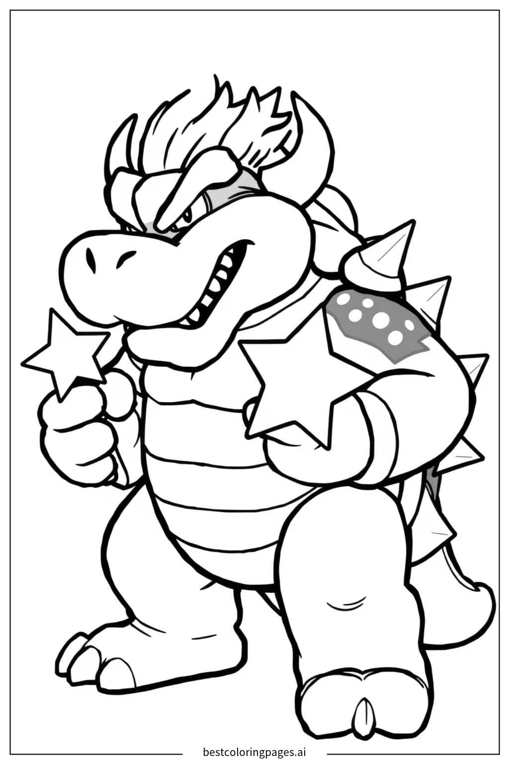 Bowser Holding a Star