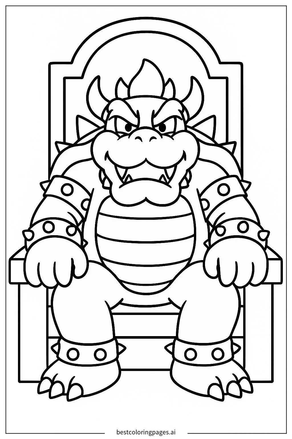 Bowser Sitting on a Throne