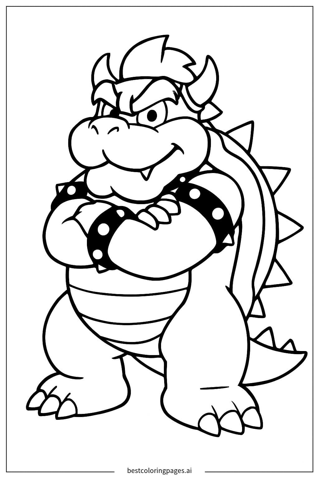Bowser with Arms Crossed - A Fierce Pose