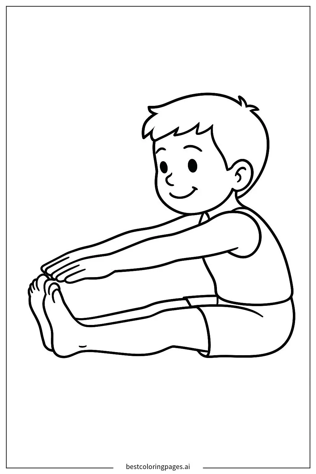 Young Gymnast Stretching