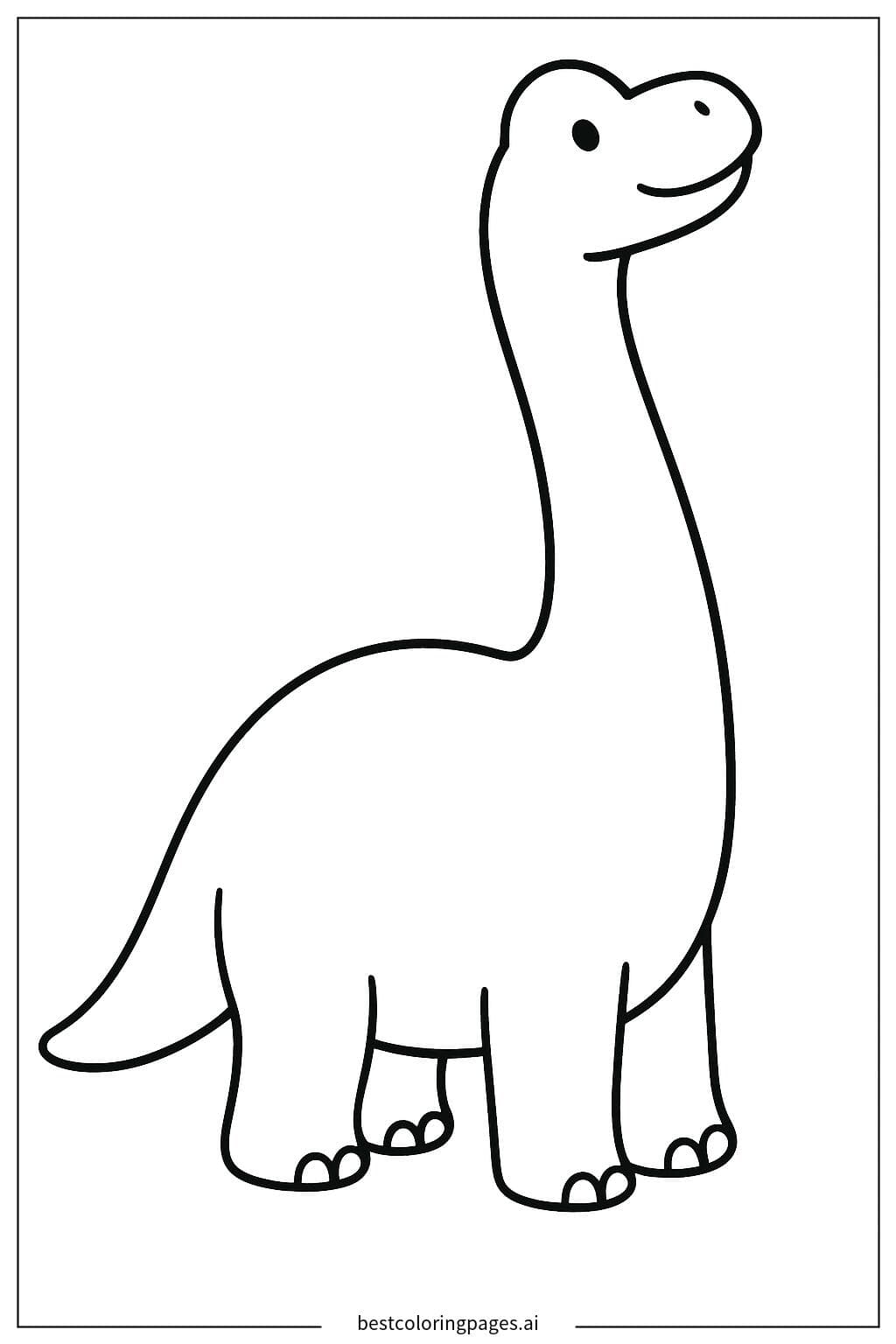 Braquiossauro olhando para cima