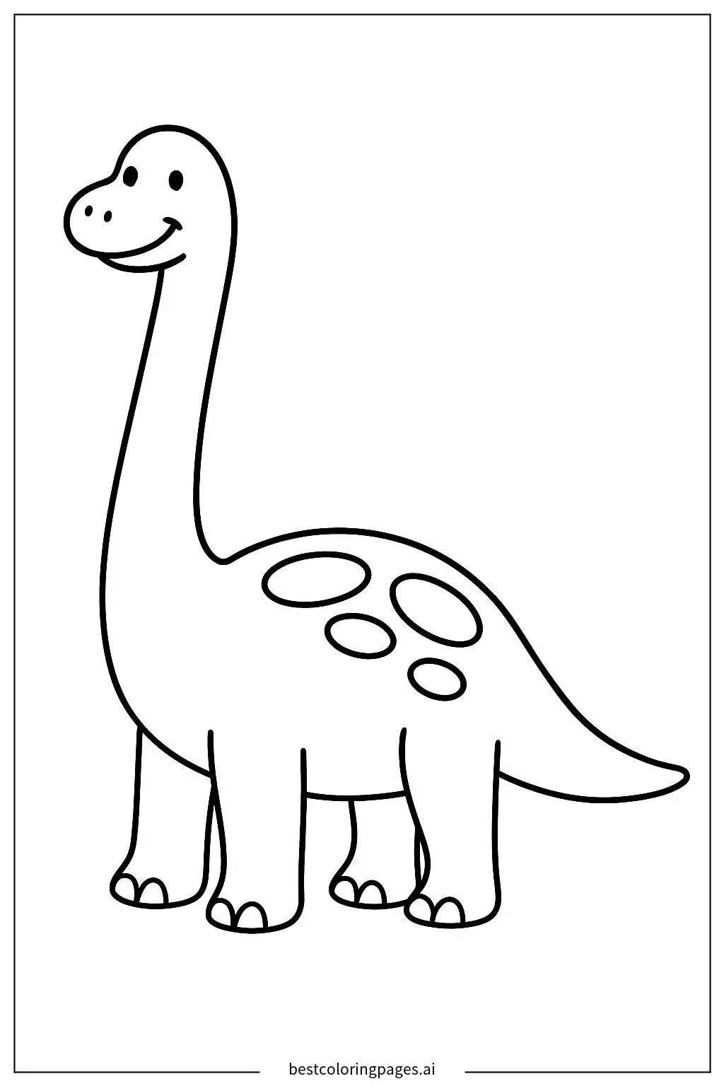 Brachiosaurus Side View Coloring Page