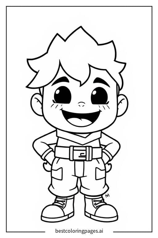 Desenhos de Personagem de Brawl Stars sorrindo para Colorir