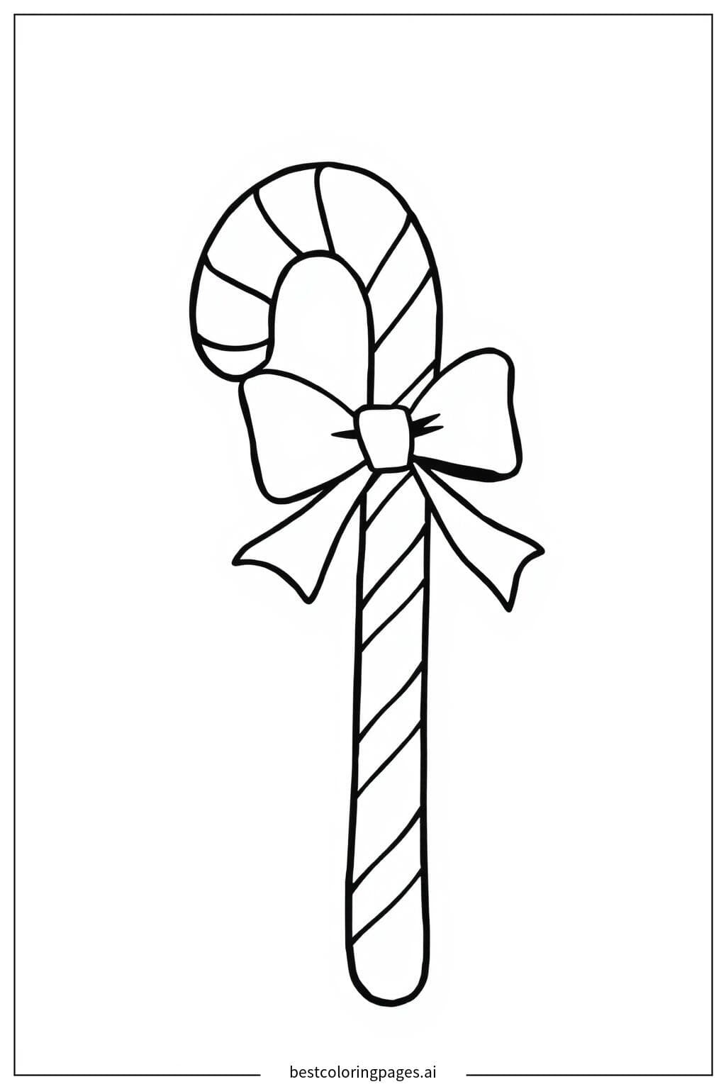 Candy Cane with a Bow