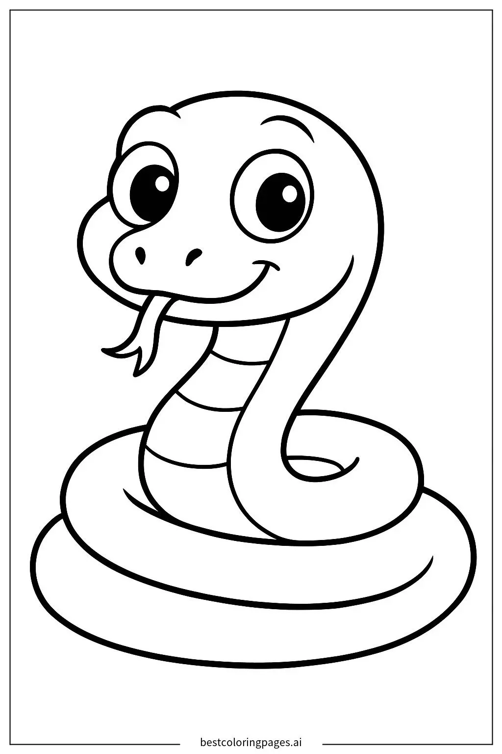 Smiling Cartoon Snake
