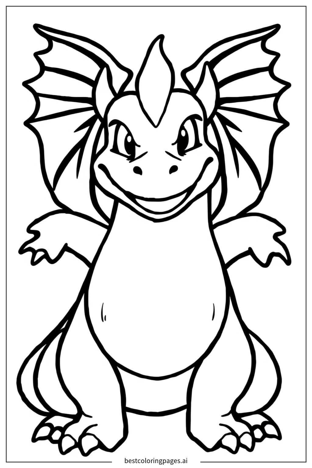 Charizard with a Cheerful Grin