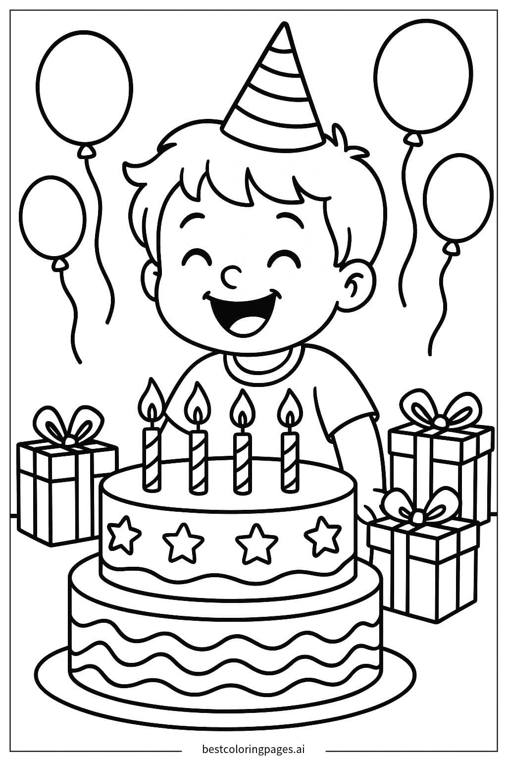 小朋友吹灭生日蜡烛