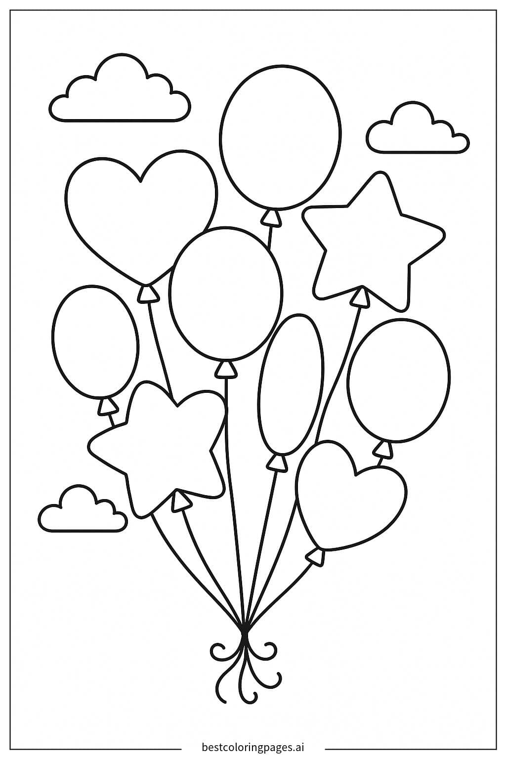 Cluster of Balloons in Fun Shapes