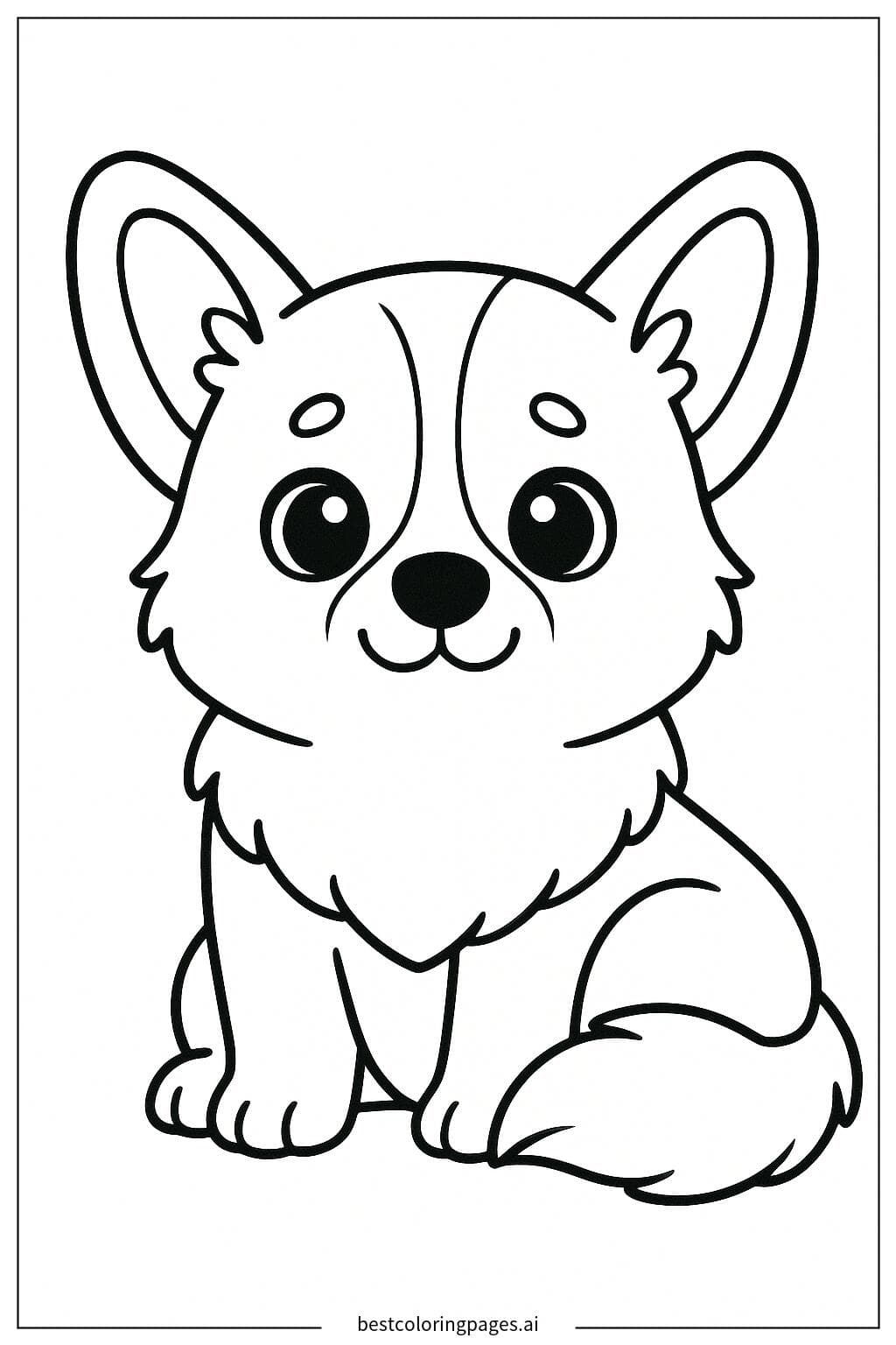 Adorable Corgi Sitting