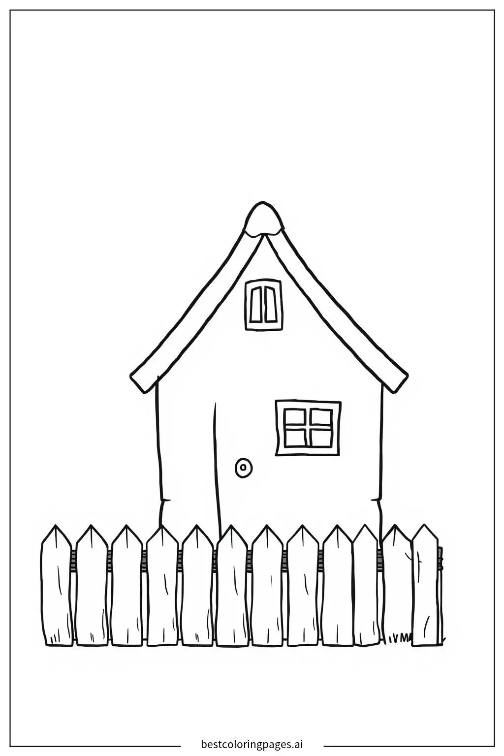 Charming Cottage with a Wooden Fence