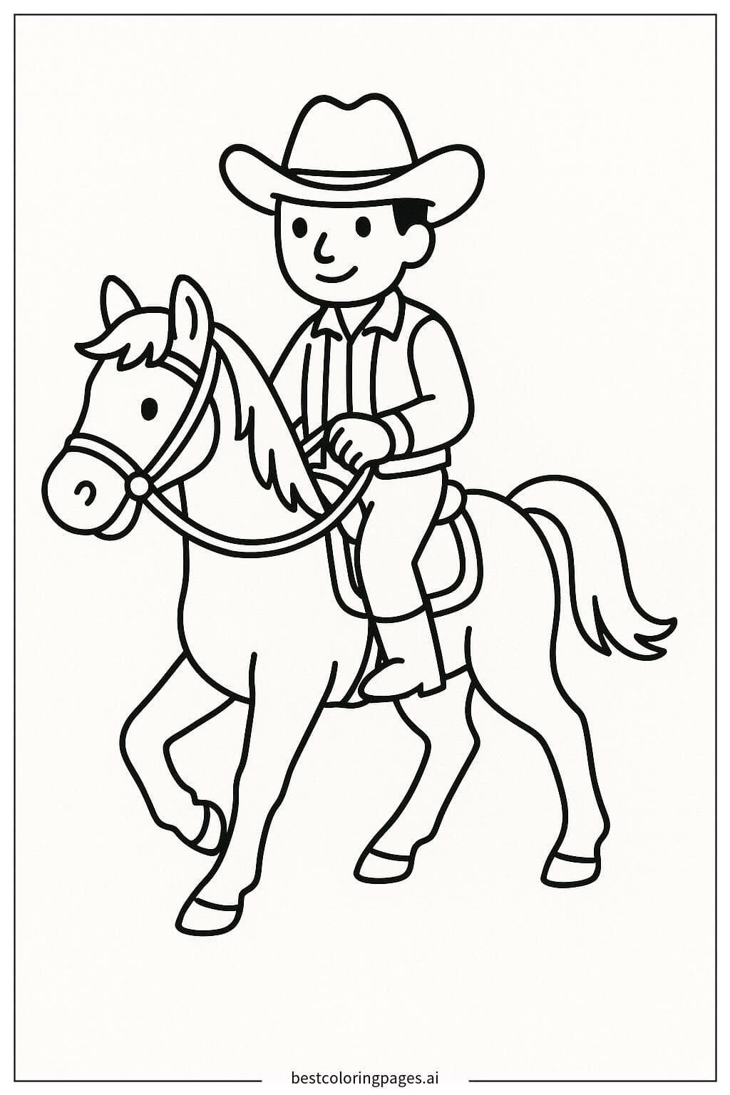 Cowboy Riding a Horse