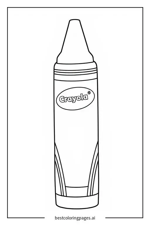 Crayola Crayon in Front of Small Paper