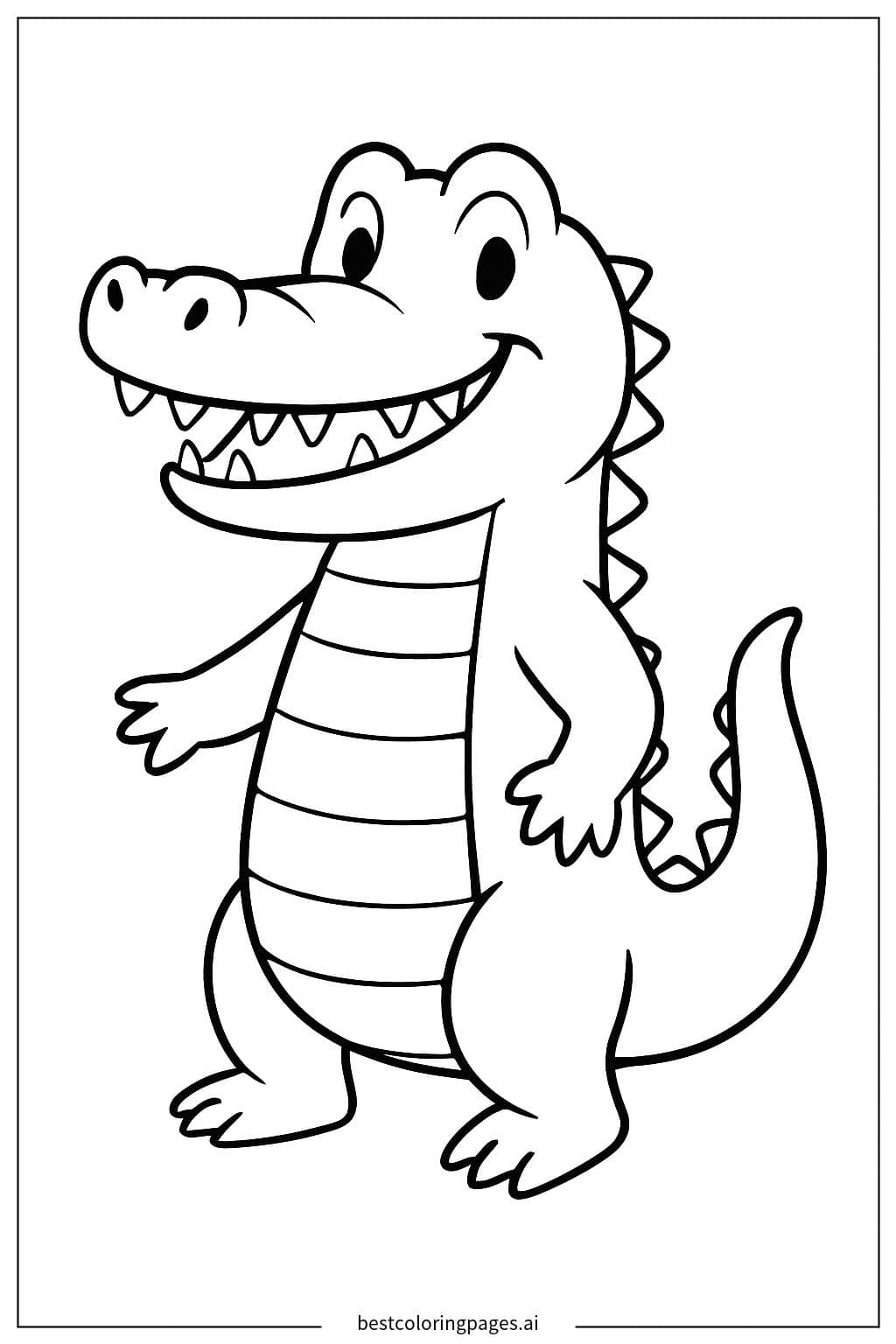 Cheerful Crocodile Standing