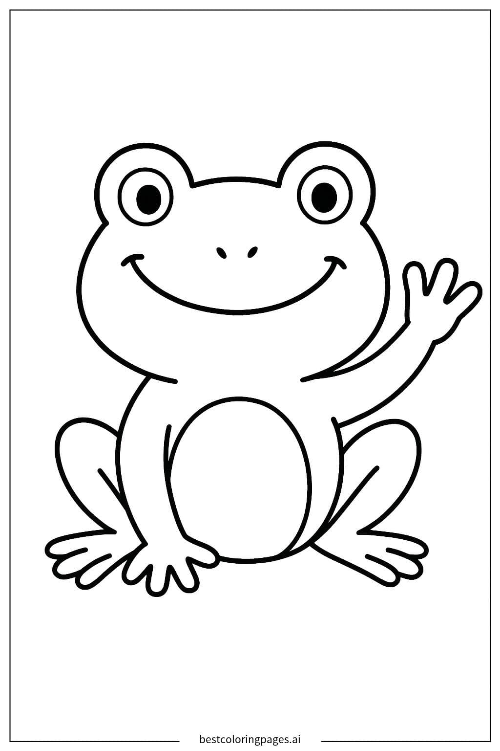 Adorable Frog Waving Hello
