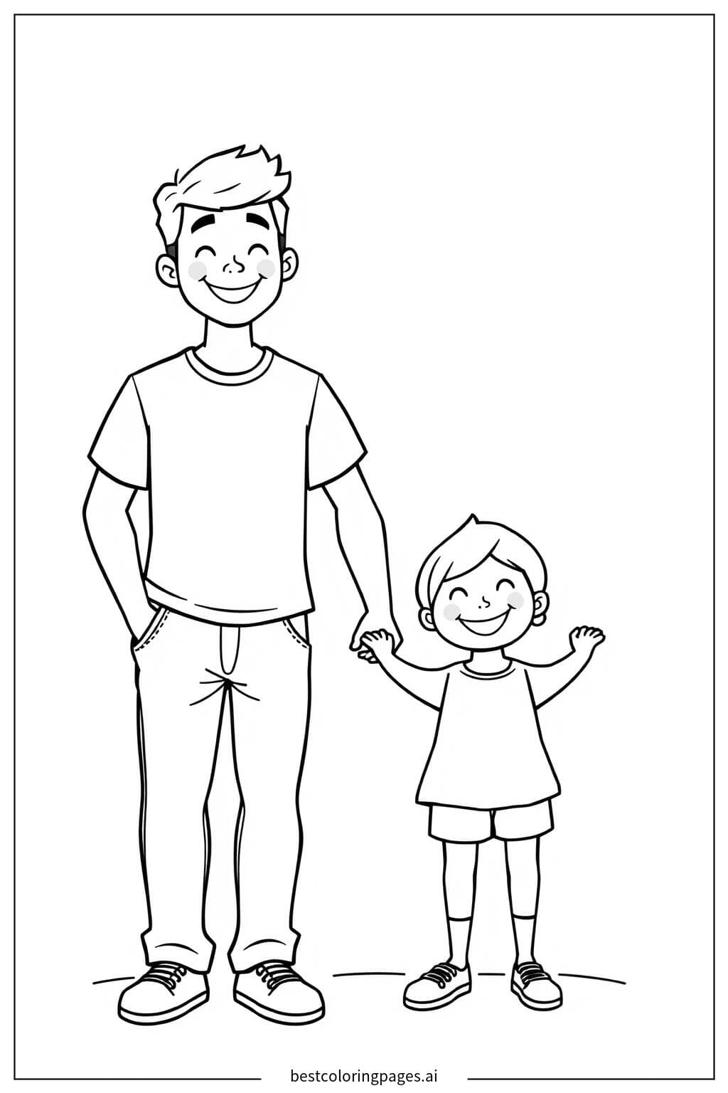 Father and Child Holding Hands