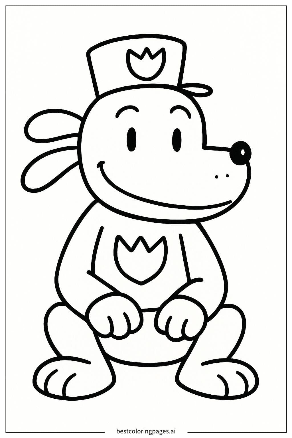 앉아 있는 도그맨