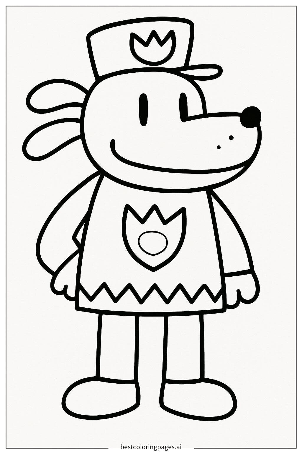 Собака-герой (Dog Man) стоит