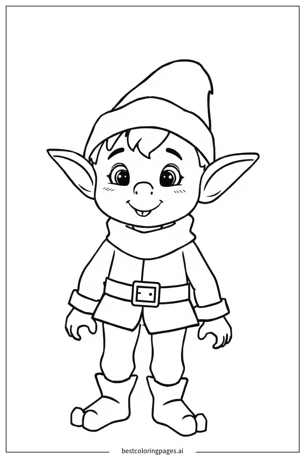 Cheerful Elf with Pointed Ears