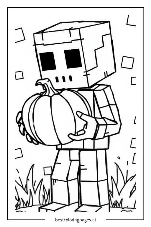 Enderman Holding a Pumpkin