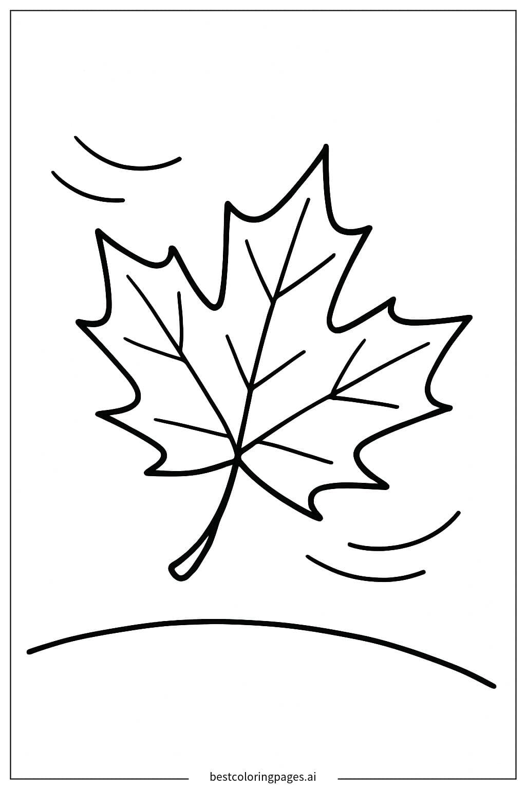 Graceful Falling Maple Leaf