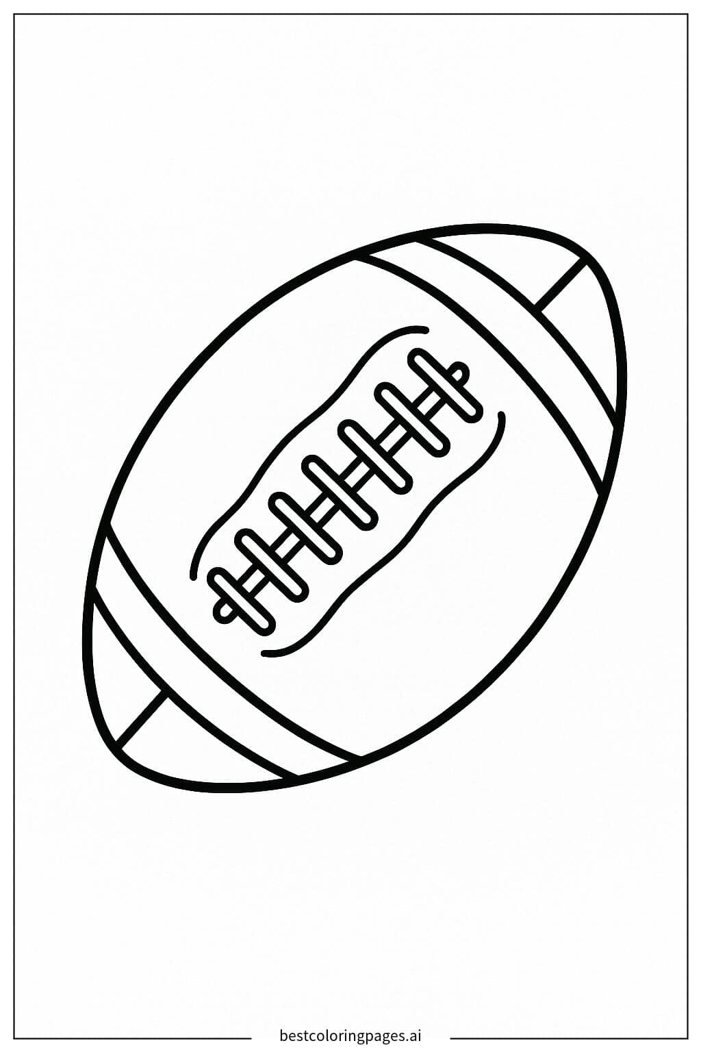 American Football Ball Coloring Page