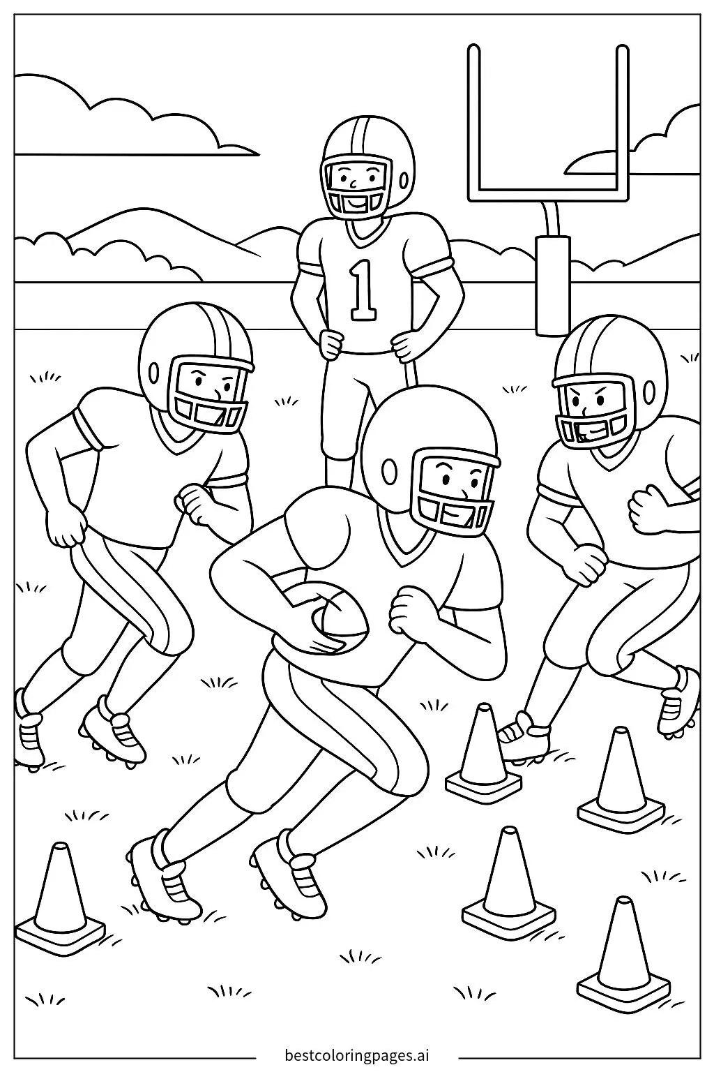 นักฟุตบอลฝึกซ้อมในสนามฝึก