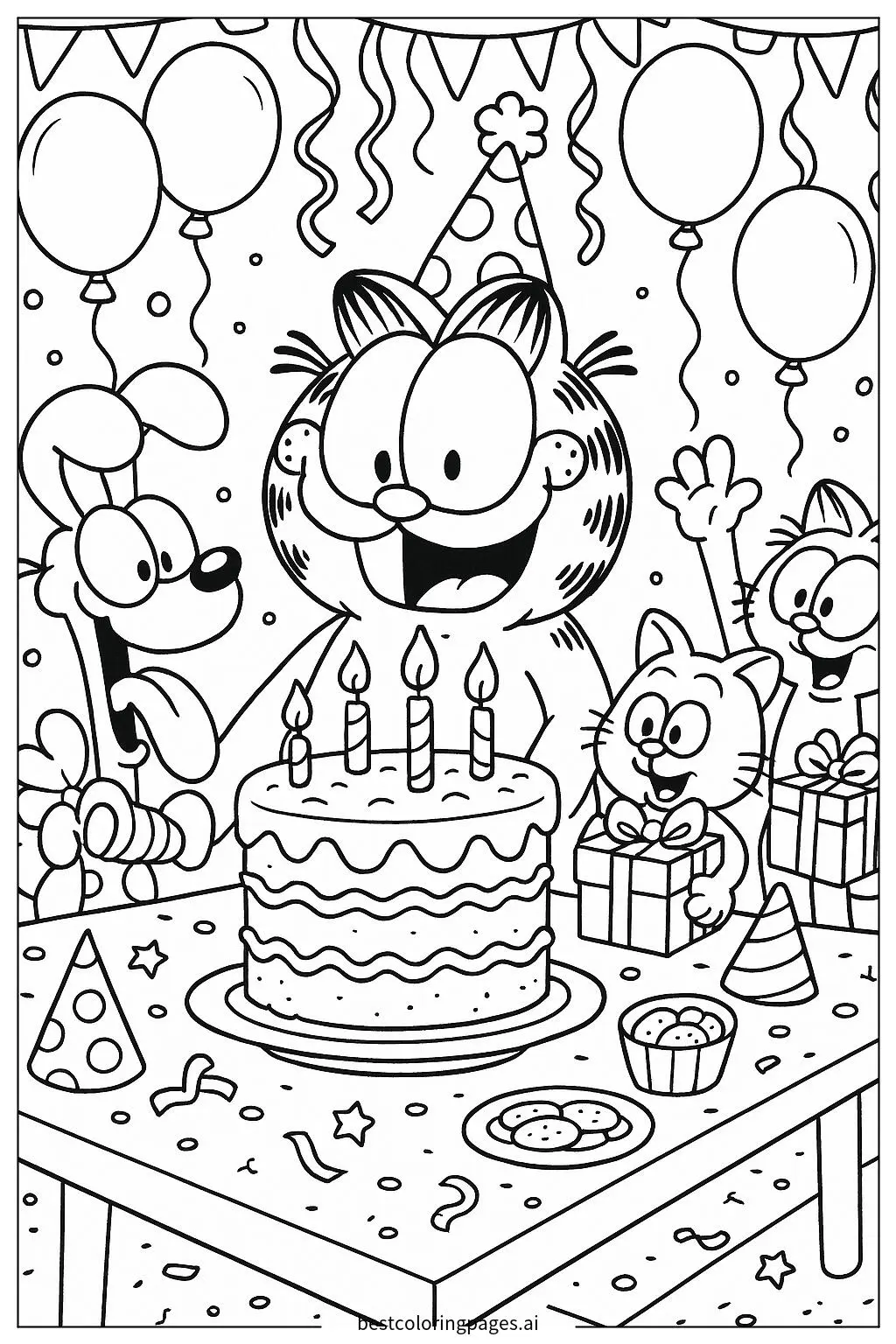 Garfield Hosting a Birthday Party