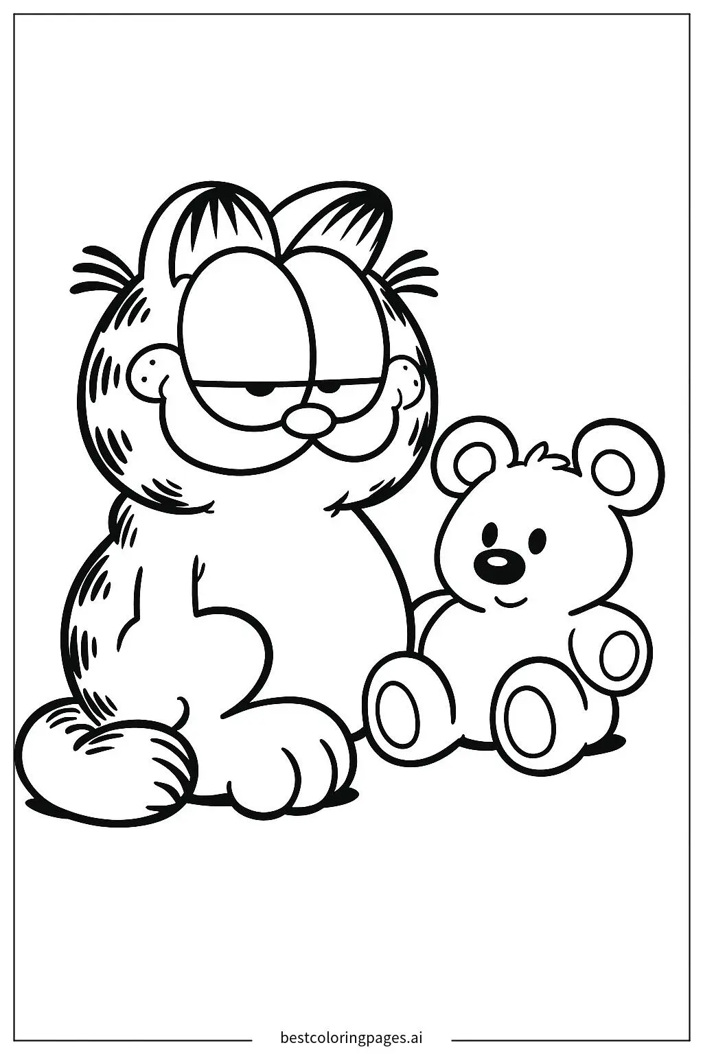 Garfield and Pooky: A Cozy Moment