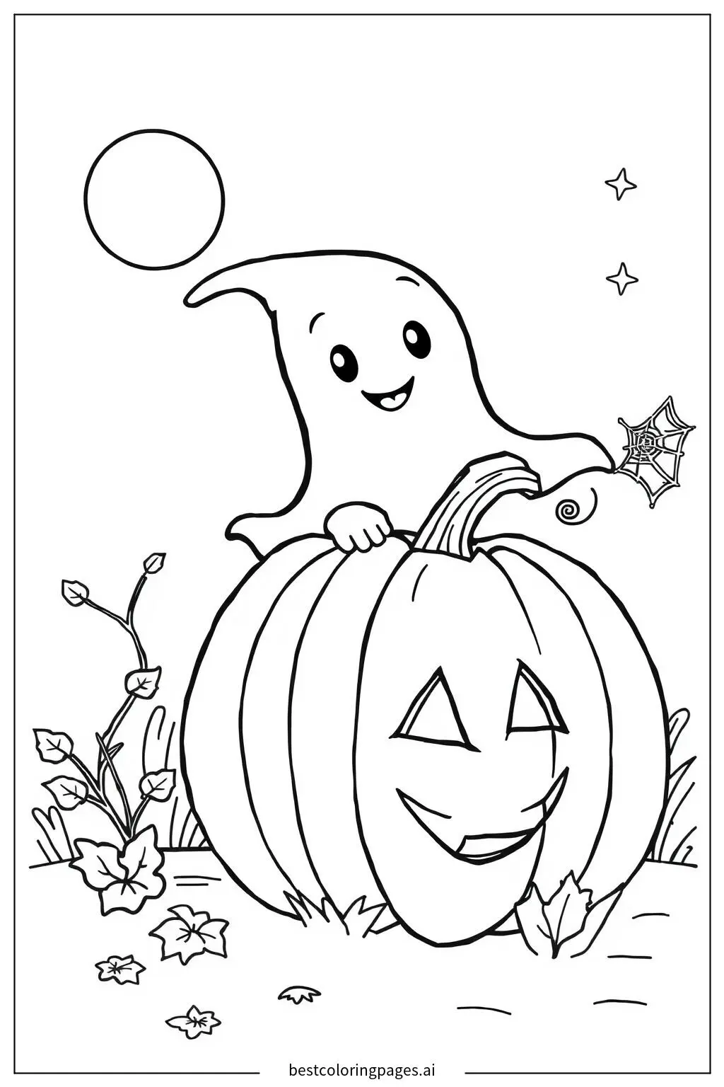 Привидение, спрятавшееся за тыквой