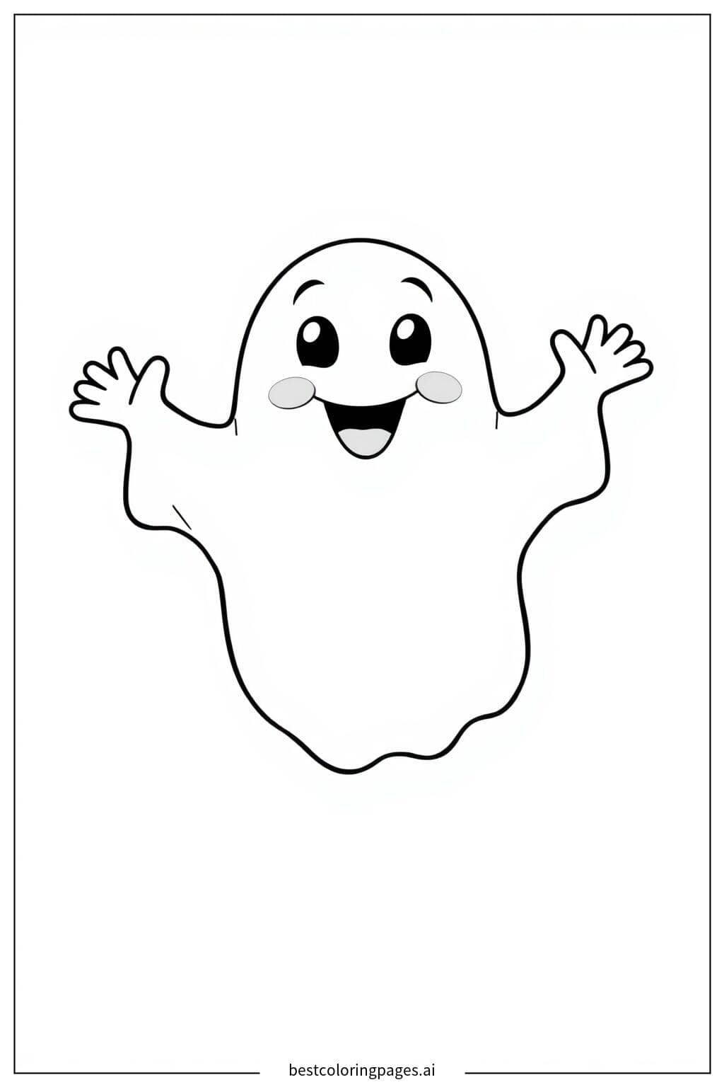 Раскраски Улыбающееся привидение