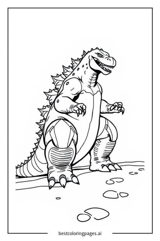 Godzilla's Footprints in the Sand