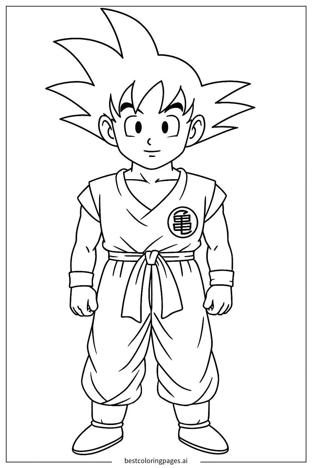 Goku Standing Calmly