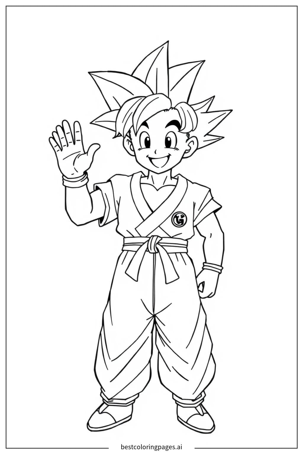 손을 흔드는 손오공 색칠공부