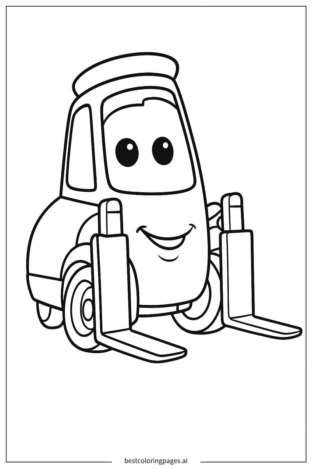 Guido Operating a Forklift - Disney Cars Coloring Page Coloring Page