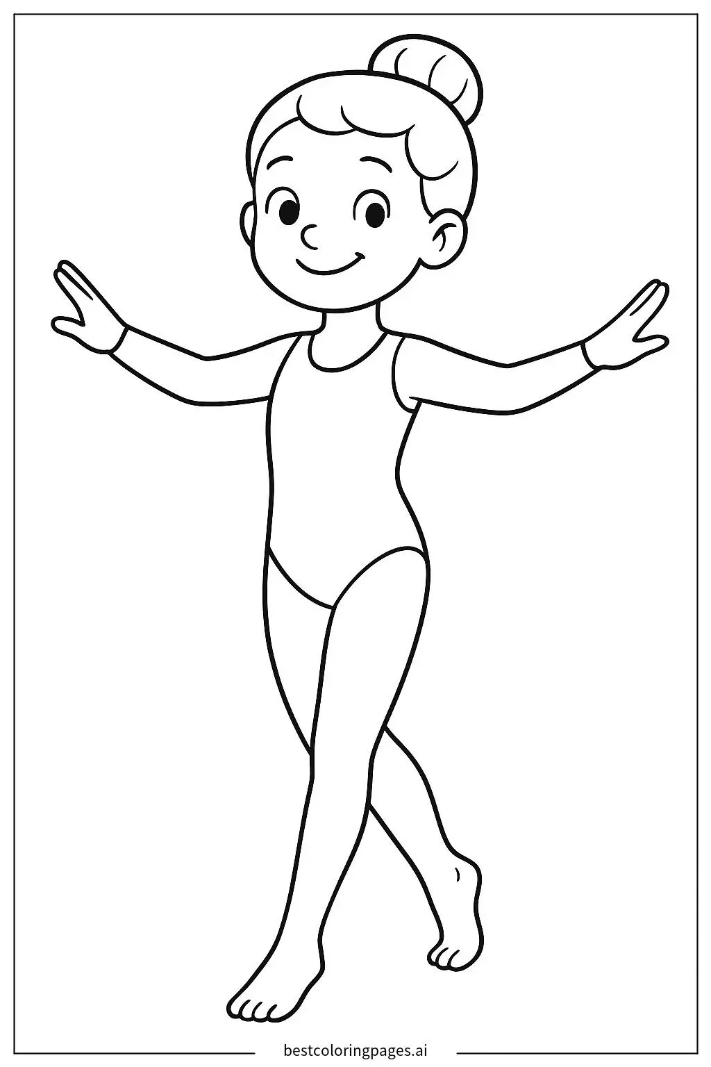 Graceful Gymnast Girl