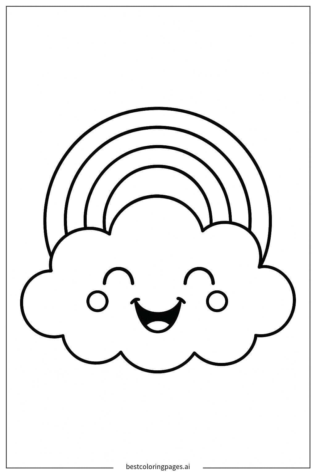 Smiling Cloud with a Rainbow