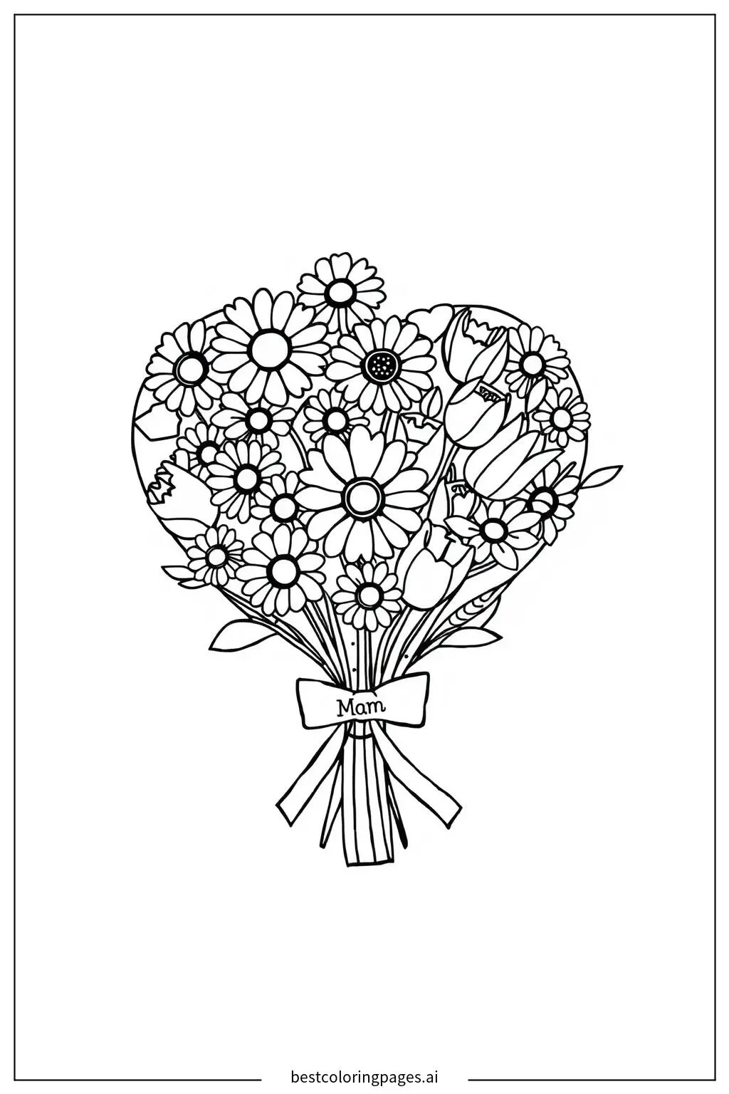 Heart-Shaped Bouquet for Mom